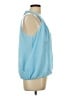Dots 100% Polyester Blue Sleeveless Blouse Size L - photo 4