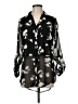 Candie's 100% Polyester Floral Black 3/4 Sleeve Blouse Size M - photo 1