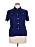 Spenser Jeremy Blue Short Sleeve Blouse Size 14 - photo 1