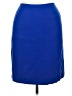 Chaus 100% Silk Solid Blue Silk Skirt Size 14 - photo 1