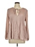 Lucky Brand 100% Polyester Tan Long Sleeve Blouse Size L - photo 1