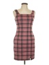 Popular Basics Plaid Pink Casual Dress Size L - photo 1