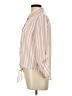 Nectar Clothing Stripes Pink Long Sleeve Blouse Size L - photo 5