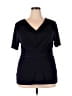 Ann Taylor Black Blue Short Sleeve Blouse Size XXL - photo 1