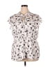 Sweet Rain 100% Polyester Ivory White Short Sleeve Blouse Size 3X - photo 1