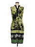 En Focus Studio Print Green Cocktail Dress Size 10 - photo 1
