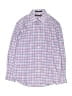 Michael Kors Checkered-gingham Pink Purple Long Sleeve Button-Down Shirt Size 12 - photo 1