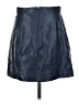 J.Crew 100% Polyester Solid Blue Faux Leather Skirt Size 4 - photo 2