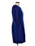 J.Crew 100% Wool Solid Blue Casual Dress Size 10 - photo 4