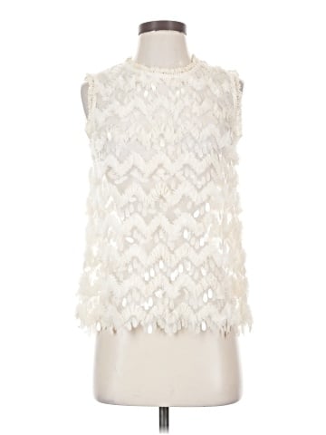 Blue Tassel Sleeveless Blouse (view 1)