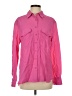 Zara Color Block Solid Pink Long Sleeve Button-Down Shirt Size S - photo 1
