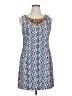Moulinette Soeurs Chevron-herringbone Blue Casual Dress Size 14 - photo 1