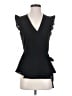 Lily White Black Sleeveless Blouse Size S - photo 1