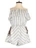 Honey Punch 100% Linen Stripes Gray Romper Size S - photo 1