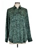 Equipment 100% Polyester Animal Print Green Long Sleeve Blouse Size L - photo 1