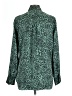 Equipment 100% Polyester Animal Print Green Long Sleeve Blouse Size L - photo 2