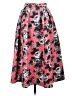 ASOS 100% Polyester Print Red Casual Skirt Size 1 - photo 1