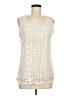 Solitaire 100% Polyester Ivory Sleeveless Blouse Size M - photo 1