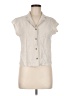Bobeau Ivory Sleeveless Button-Down Shirt Size M - photo 1