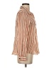 Zara Stripes Orange Long Sleeve Blouse Size XS - photo 4