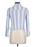 Self Esteem 100% Rayon Stripes Blue 3/4 Sleeve Blouse Size L - photo 2