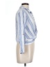 Self Esteem 100% Rayon Stripes Blue 3/4 Sleeve Blouse Size L - photo 4
