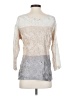 Nic + Zoe 100% Polyester Silver 3/4 Sleeve Top Size XS - photo 2
