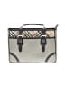 Burberry 100% Canvas Plaid Gray Tan Laptop Bag One size - photo 1