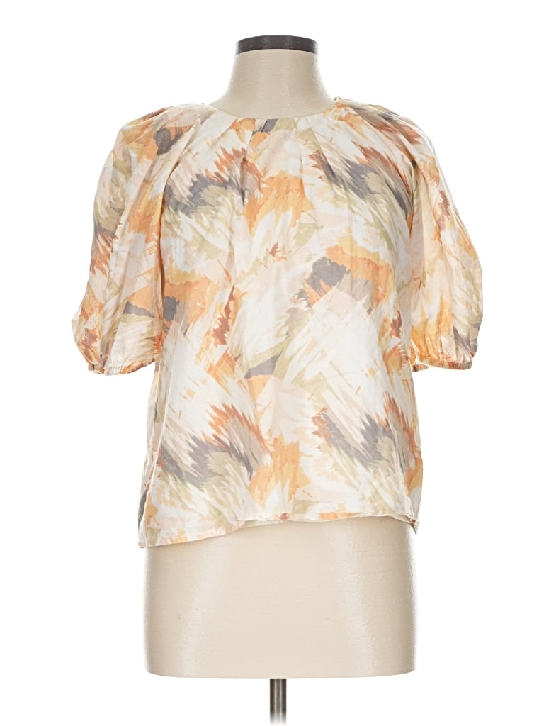 Pre-owned Tart Short Sleeve Blouse In Ivory