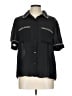 Laundry by Shelli Segal 100% Polyester Black Short Sleeve Blouse Size L - photo 1
