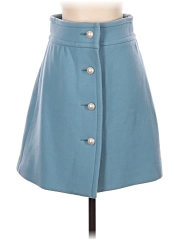 Miu Miu Wool Pearl-Buttoned Skirt  (view 1)