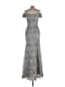 Assorted Brands Paisley Silver Cocktail Dress Size 10 - photo 2