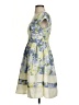 eShakti 100% Polyester Floral Yellow Cocktail Dress Size S - photo 5