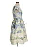 eShakti 100% Polyester Floral Yellow Cocktail Dress Size S - photo 4