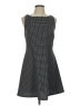 Ann Taylor LOFT Houndstooth Gray Casual Dress Size 10 Petite - photo 1