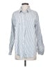 Sundry 100% Cotton Stripes Blue Long Sleeve Button-Down Shirt Size Sm (1) - photo 1