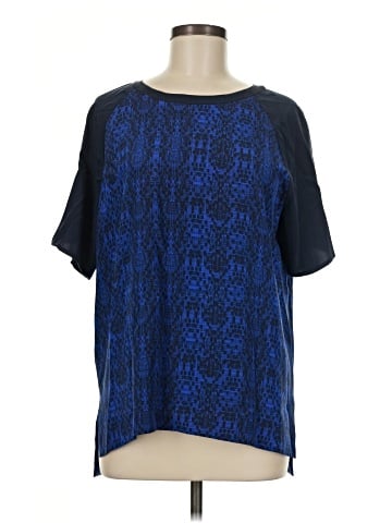 Vince. Short Sleeve Silk Top (view 1)