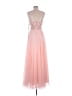 Alyce 100% Polyester Solid Pink Cocktail Dress Size 8 - photo 2