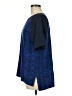 Vince. 100% Silk Tweed Blue Short Sleeve Silk Top Size M - photo 5