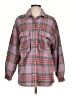 Topshop 100% Cotton Plaid Pink Jacket Size S - photo 1