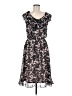 JBS 100% Polyester Floral Black Casual Dress Size 8 - photo 1