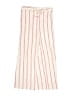 Btween 100% Cotton Stripes Ivory Casual Pants Size 7 - photo 1