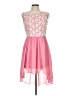 Do & Be 100% Polyester Hearts Pink Cocktail Dress Size L - photo 1