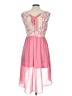 Do & Be 100% Polyester Hearts Pink Cocktail Dress Size L - photo 2
