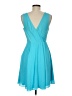Express 100% Polyester Solid Teal Cocktail Dress Size 8 - photo 2