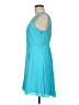 Express 100% Polyester Solid Teal Cocktail Dress Size 8 - photo 5