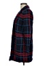 Talbots 100% Merino Plaid Blue Wool Coat Size L - photo 5