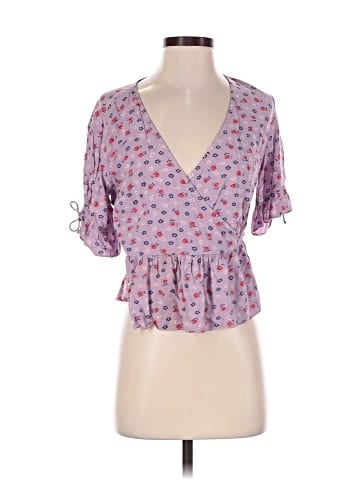 Madewell Tie-Sleeve Wrap Top in Prairie Posies (view 1)