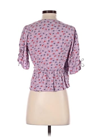 Madewell Tie-Sleeve Wrap Top in Prairie Posies (view 2)