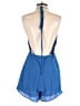 Lush 100% Polyester Solid Blue Romper Size M - photo 2